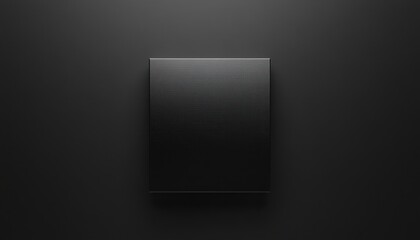 Dark Gray Textured Square on Black Background