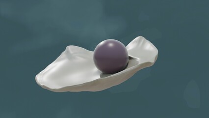 Quahog pearl in venus clam