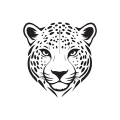 Vector illustration of a tiger and leopard head in a wild feline design