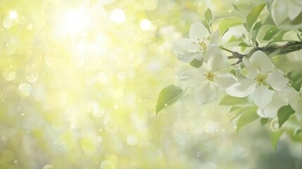 Sunlit Spring Blossoms: A Delicate Floral Scene