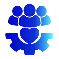 Employee Engagement Icon Glyph Gradient Style for Team Building Pack Icon Themes
