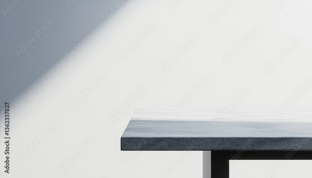 Aufkleber grey and white textured tabletop against minimalist background