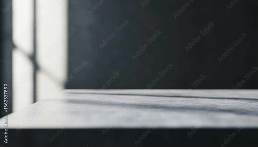 Poster grey concrete tabletop with subtle light and shadow