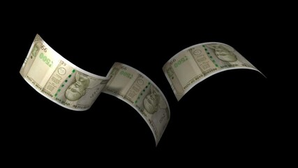 Multiple Indian 500 rupee notes spinning in motion, representing finance, economy, wealth, and monetary concepts in a dynamic financial context.