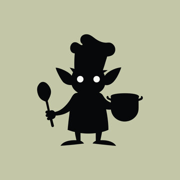 recommend clip art: Dark Fantasy Goblin Silhouette  Perfect for Stickers  T-Shirts