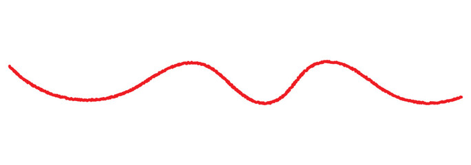 a red silk thread looped in a circle form, extending on both ends, symbolizing the red thread of fate in chinese tradition, on a pure white background with copy space.Line of red yarn, long red thread