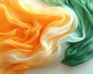 Obraz premium Flowing ombre silk fabric.