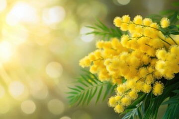 A bouquet of bright yellow flowers arranged in a decorative vase