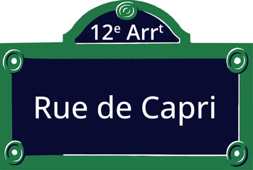 12e Arrt, Elegant Parisian Street Sign