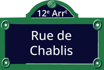 12e Arrt, Elegant Parisian Street Sign