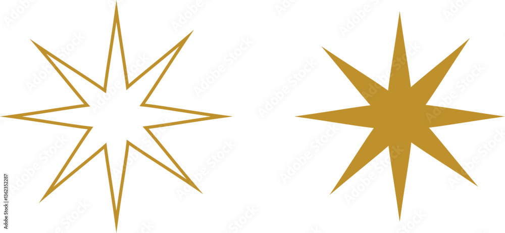 Aufkleber sparkle icon set isolated on transparent background. flat and line style collection vectors for deco