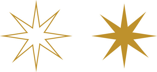 Obraz premium Sparkle icon set isolated on transparent background. flat and line style collection vectors for decoration. stars sparkles icon for your web site design, logo, app, UI. stars black symbol. glint sign.