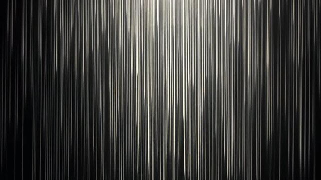 Abstract Vertical Lines Pattern Monochrome Digital Rain and Binary Code in Modern Design with Mesmerizing Light Streaks Creating Dynamic Visual Effect and Futuristic Background