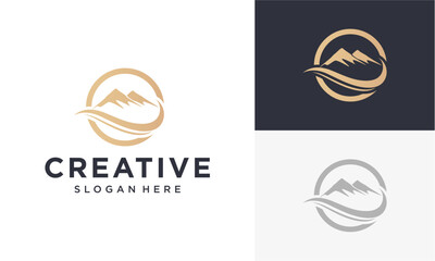 mountains vector logo