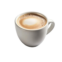 Fototapeta premium a cup with hot coffee on a white background, png