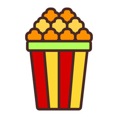 Popcorn Vector Icon Design