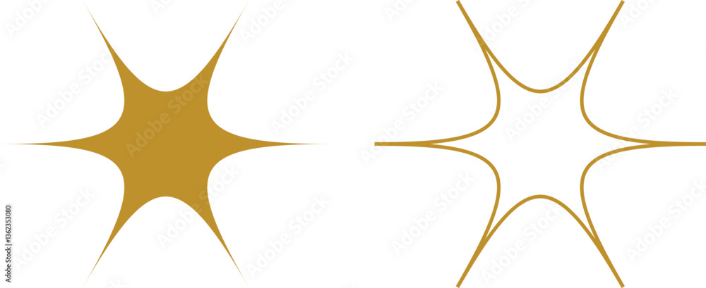 Aufkleber sparkle icon set isolated on transparent background. flat and line style collection vectors for deco