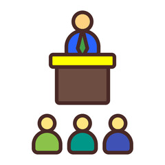 Conference Vector Icon Design