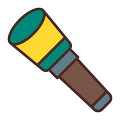 Spyglass Vector Icon Design