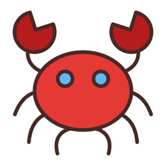 Crab Vector Icon Design