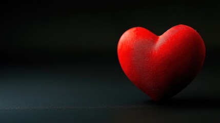 Red Heart on Black: A Minimalist Symbol of Emotion and Simplicity