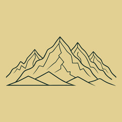 vector illustration of mountain landscape