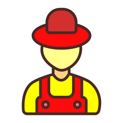 Farmer Vector Icon Design