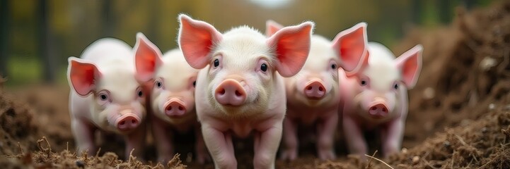 Ecological Pigs and Piglets, Sustainable Farming, Free-Range Livestock