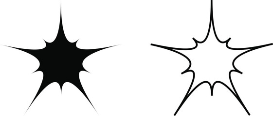 Sparkle icon set isolated on transparent background. flat and line style collection vectors for decoration. stars sparkles icon for your web site design, logo, app, UI. stars black symbol. glint sign.