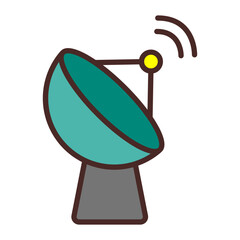 Satellite Dish Vector Icon Design