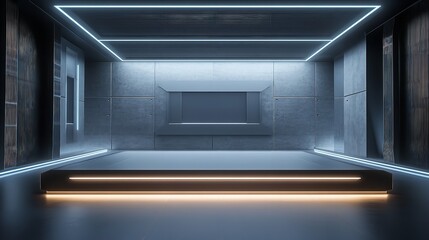 Futuristic podium for product display