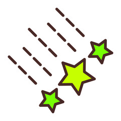 Shooting Stars Vector Icon Design