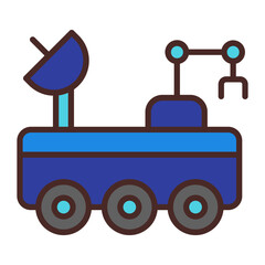 Moon Rover Vector Icon Design