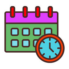 Deadline Vector Icon Design