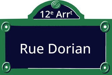 12e Arrt, Elegant Parisian Street Sign