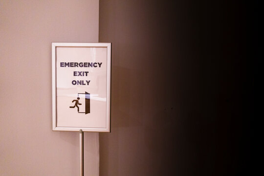 Emergency Exit sign in a building.