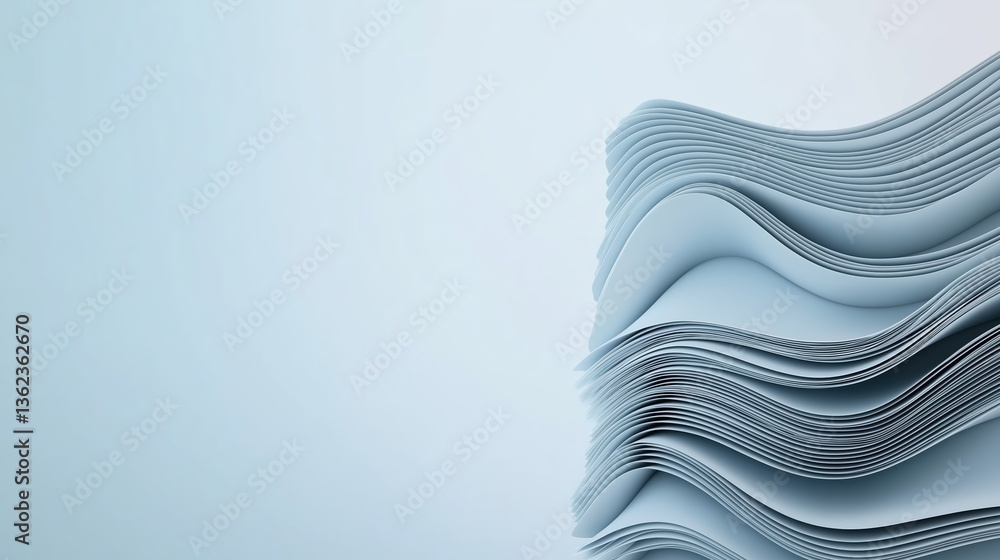 Poster elegant and modern flowing abstract blue wave design for professional background and graphics usage