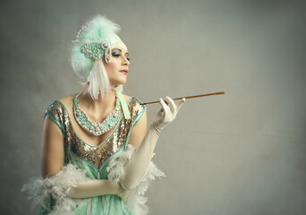 920s Flapper with Cigarette Holder