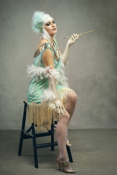  Full Body Flapper on a Stool