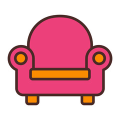 Armchair Vector Icon Design