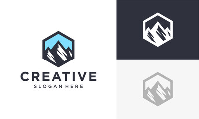 mountains vector logo