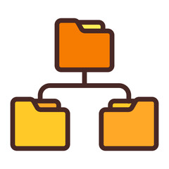 Folder Structure Vector Icon Design