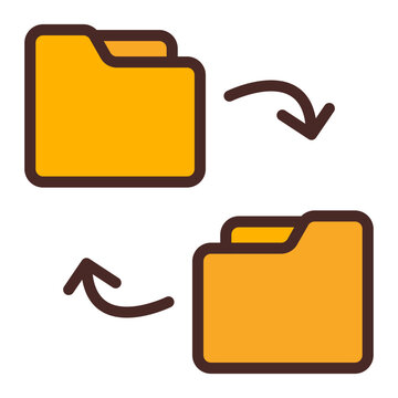 Folder Sharing Vector Icon Design