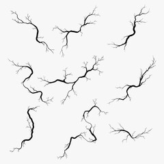 wall cracks Vector shape decoration illustration