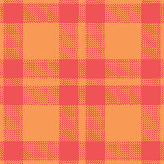 Vivid Pastel Orange Seamless Tartan with Cool Grapefruit accents Textile Design