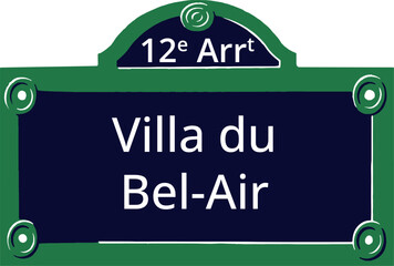 12e Arrt, Elegant Parisian Street Sign