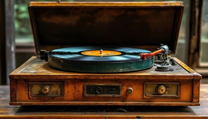 Vintage Record Player: A Timeless Melody