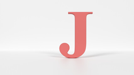 8K 3D Capital Letter J – High-Resolution Alphabet Flash Card and Typography Render