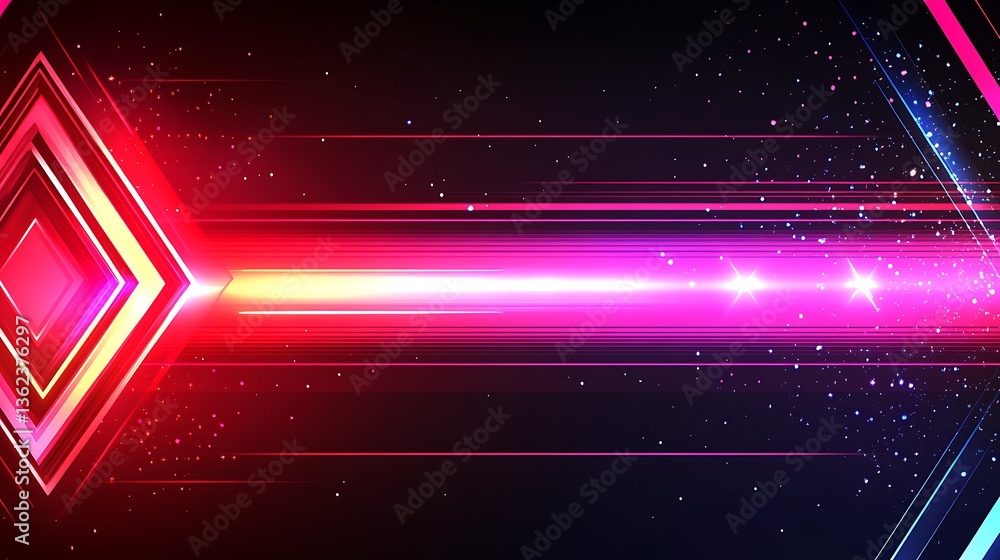 Poster a dynamic abstract composition featuring bright radiant light patterns