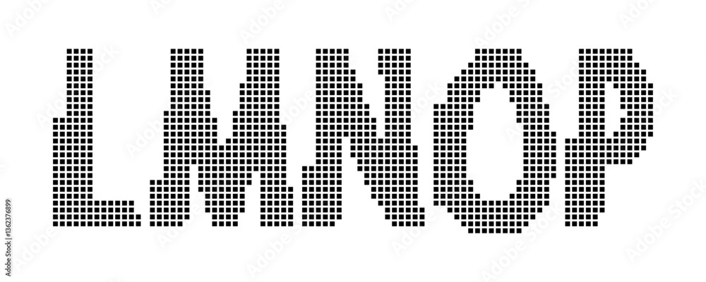 Aufkleber a bold urban-style pixel font composed of square blocks. suitable for tech-related branding, posters
